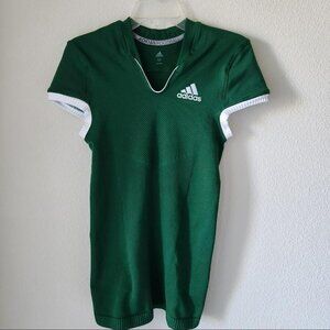Adidas men's green & white football shirt  Sz M NWOT practice jersey workout